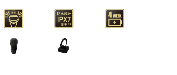 音波駆動 本体丸洗いOK 約4週間充電不要※5 ハードケース 充電スタンド WASHABLE Li-ion 使用可能日数:約28日※5/充電・交流式/定格電圧 AC100-240V/本体質量:約276g